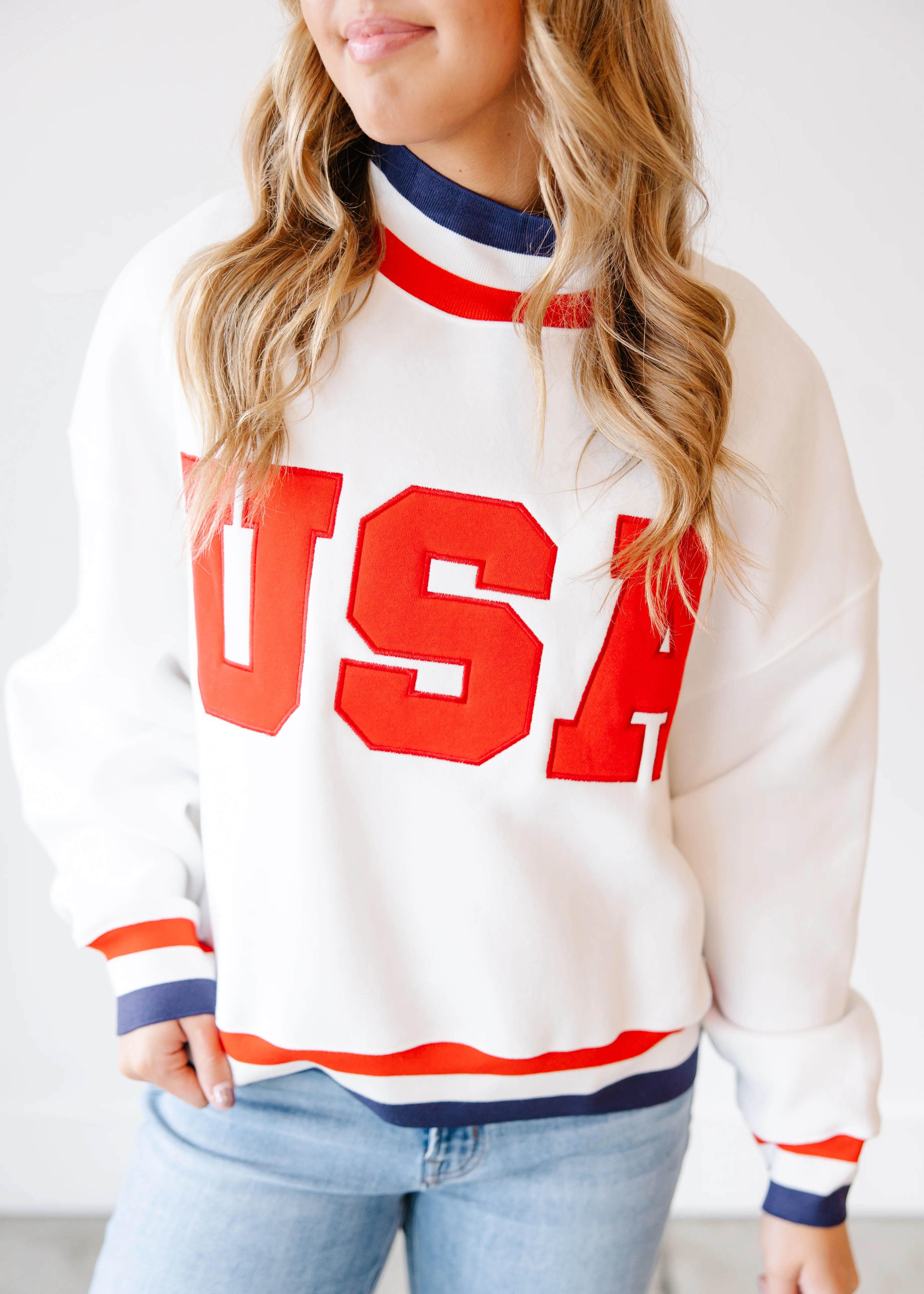 USA Contrast Trim Sweatshirt - Image 8