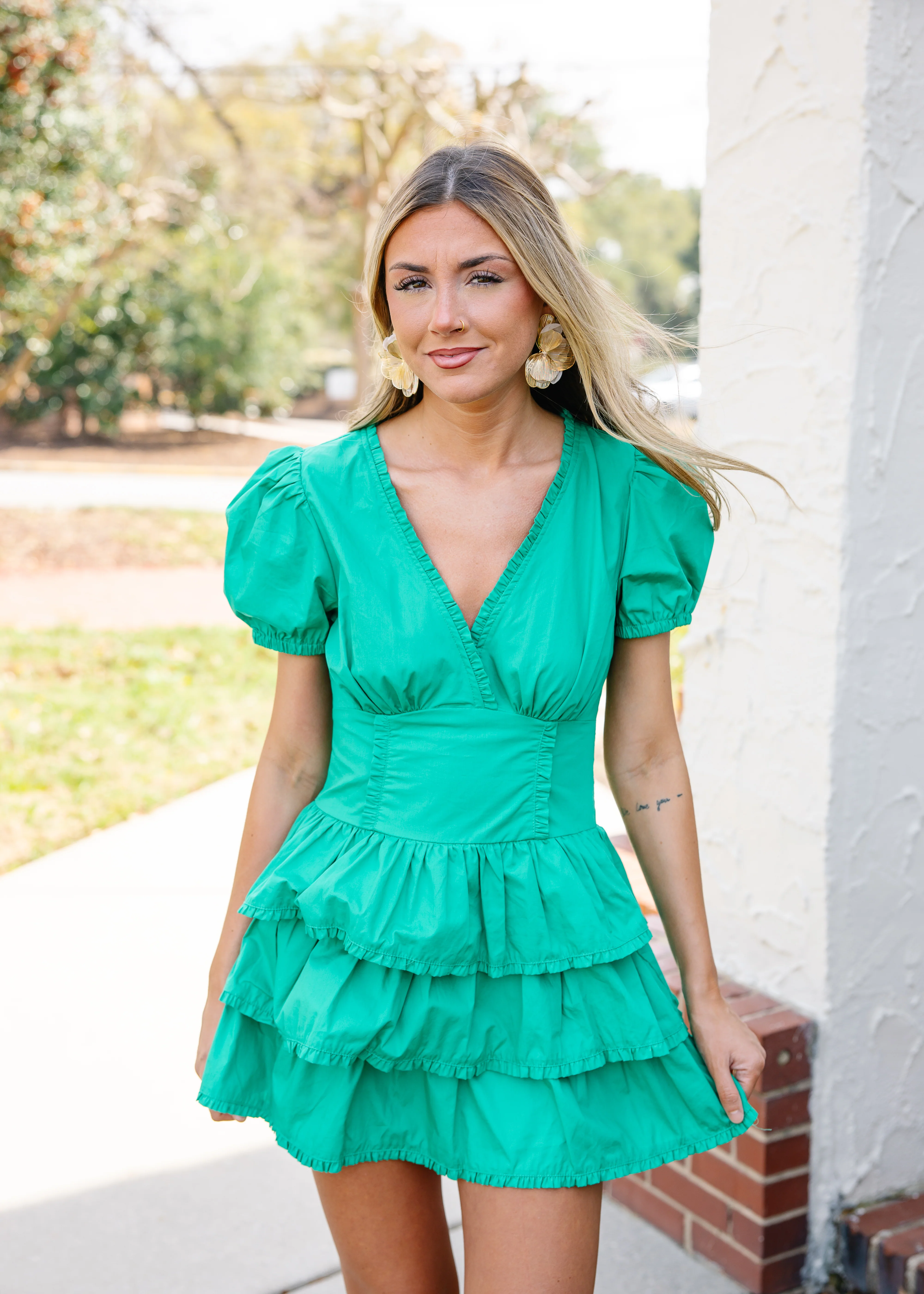 Violet Deep V-Neck Mini Dress - Image 6