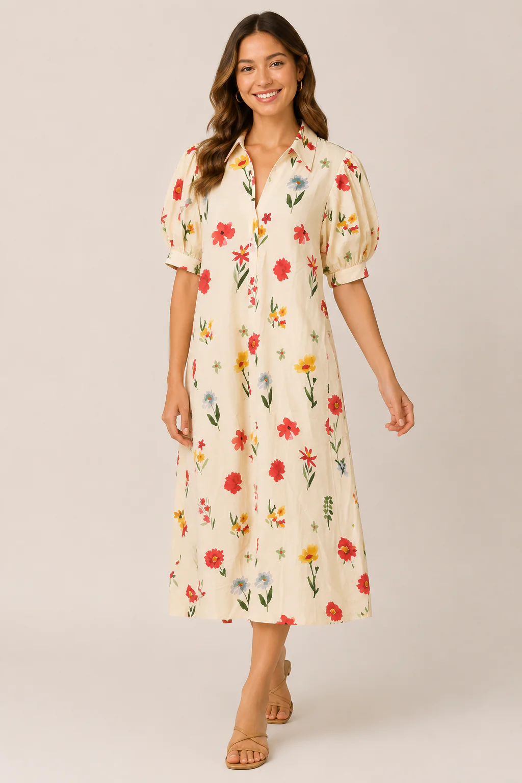 Vivienne Wildflower Midi Dress - Image 4