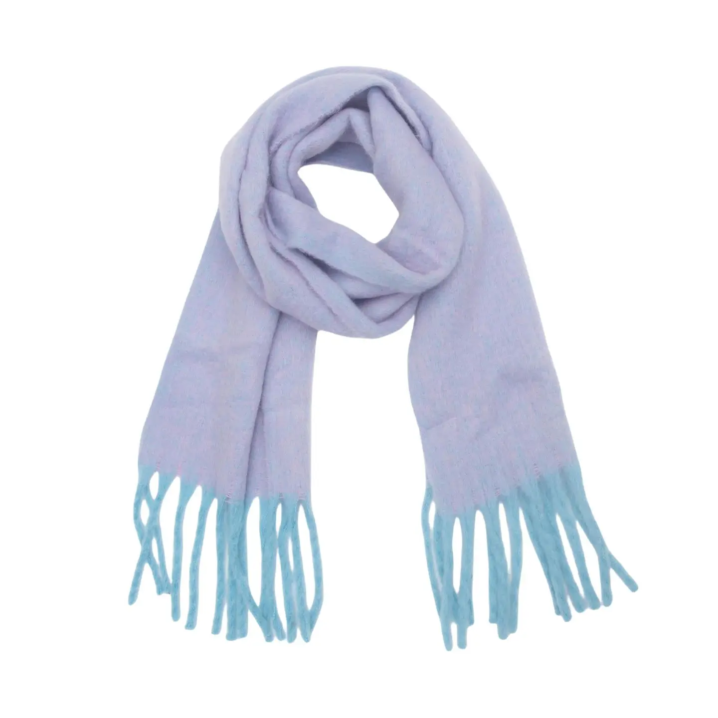 Winter Long Shawl Tassel Scarf - Image 2