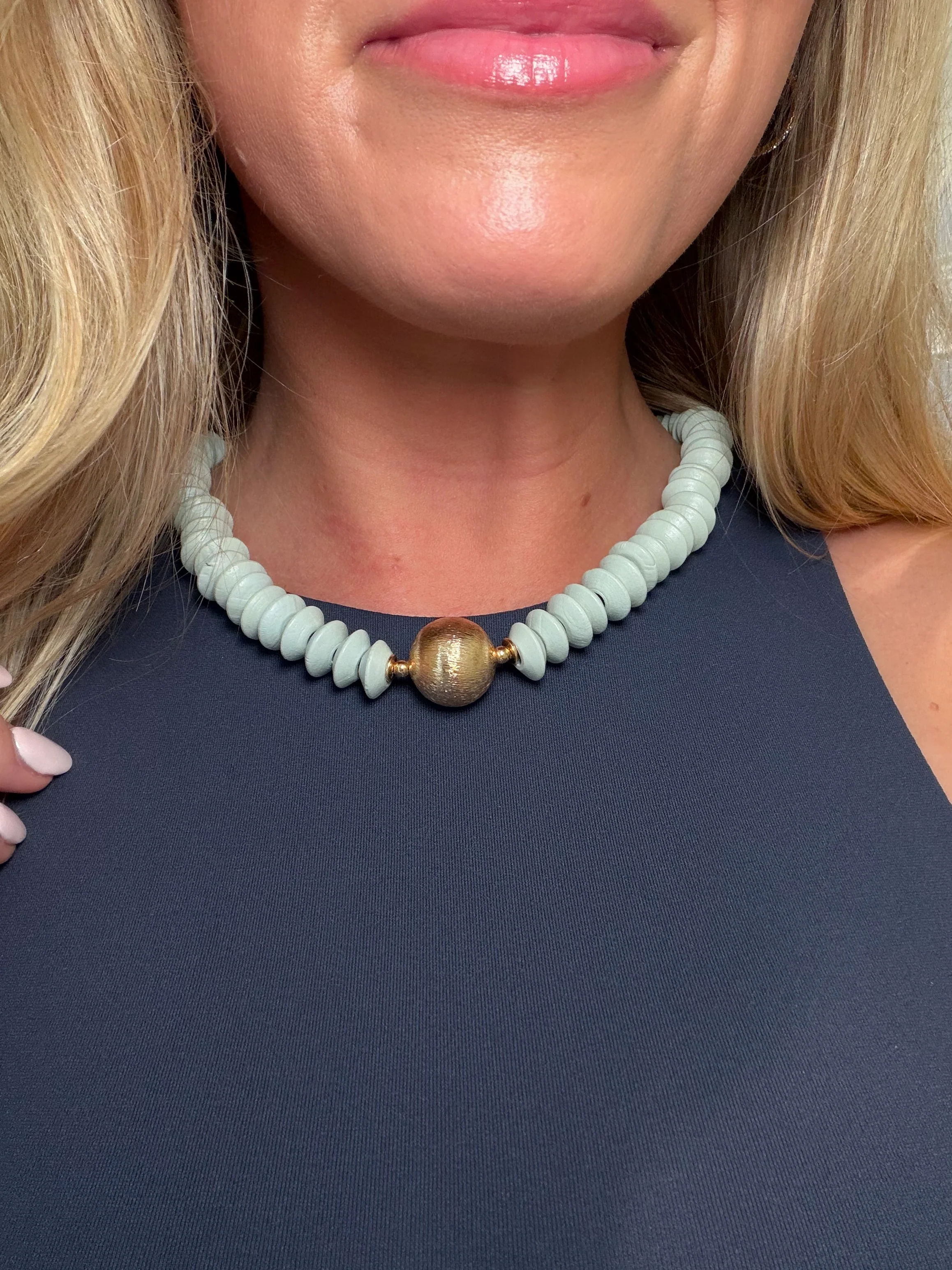 Wooden Bead & CCB Choker - Image 6